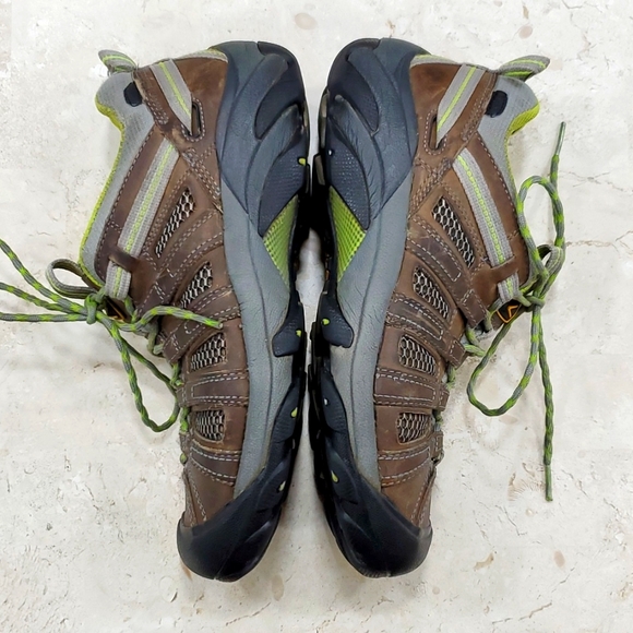 Keen Voyageur Women's Shoe Size 9.5 Green Brown Leather Hiking Sneaker - Picture 6 of 16